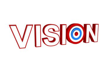 Digital png illustration of vision text on transparent background