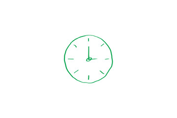 Digital png illustration of green clock on transparent background
