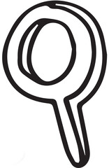 Digital png illustration of reading glass on transparent background