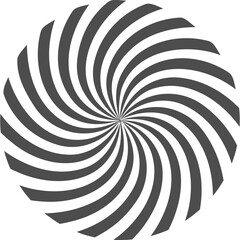 Fototapeta premium Digital png illustration of black circle with stripes on transparent background
