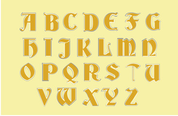 Classic alphabet letters font