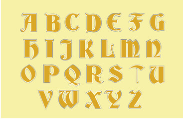 Classic alphabet letters font