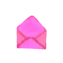 Envelope Mail icon on watercolor background