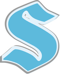 Classic alphabet, Blue letter S