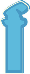 Classic alphabet, Blue lowercase f