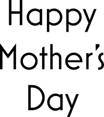 Digital png text of happy mother's day on transparent background