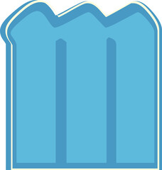 Classic alphabet, Blue lowercase m