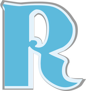 Classic alphabet, Blue letter R