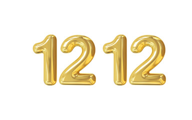 1212 Shopping festival sale. 3d illustrations. 12 12 shopping day , Special day 1212 Shopping