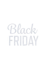 Digital png white text of black friday on transparent background