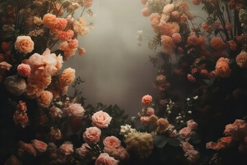 Dreamy moody flowers Frame