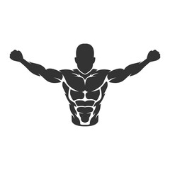 Bodybuilder logo icon