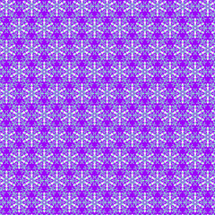 Bright festive New Year Christmas winter pattern White green snowflakes on a bright purple violet background