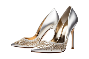 Luxury high heels isolated on a white background