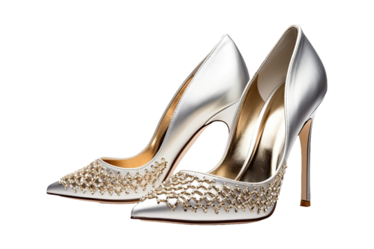 Luxury high heels isolated on a white background