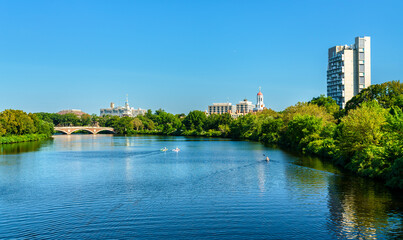 The Charles River between Cambridge and Boston in Massachusetts, United States - 682645890