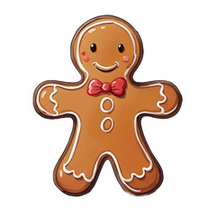 Ginger Bread Christmas Icon on Isolated White Background