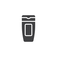 Lotion cosmetic bottle vector icon