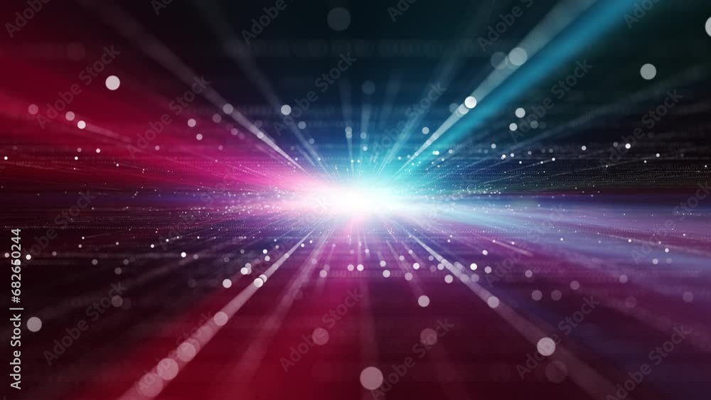 Poster futuristic digital technology metaverse lines dots loop motion background.