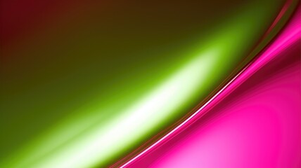 The close up of a glossy metal surface in bright lime green and hot pink colors with a soft focus. Generative AI AIG30. generative AI