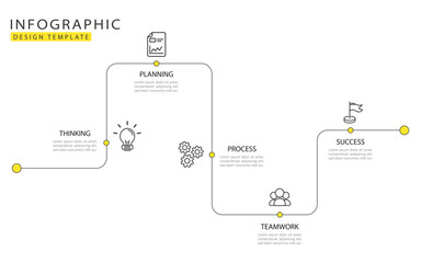 Timeline Creator infographic template. 5 Step timeline journey, calendar Flat simple infographics design template. presentation graph. Business concept with 5 options, gantt vector illustration. - obrazy, fototapety, plakaty