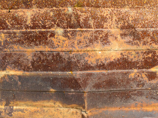 Panoramic grunge rusted metal texture, rust and oxidized metal background. Old metal iron panel.