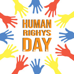 Vector illustration of Human Rights Day background, banner, template.