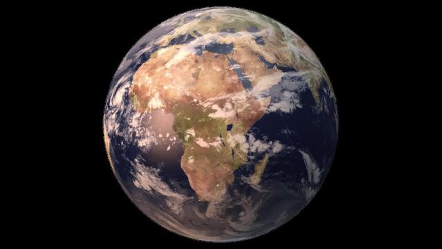 rotating earth with transparent background