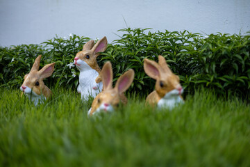 easter bunny and eggs