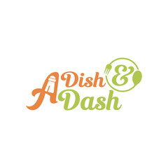 A Dish and Dash Food and health logo design icon element vector