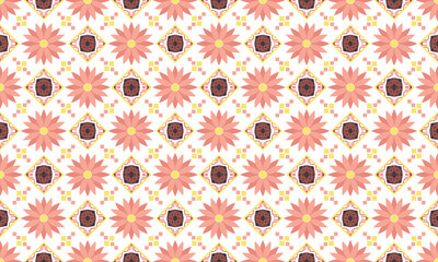 Ikat ethnic geometric pattern design.