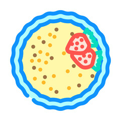 creme brulee french cuisine color icon vector. creme brulee french cuisine sign. isolated symbol illustration