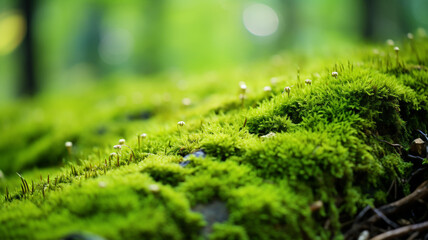 Close Up on Moss in Forest