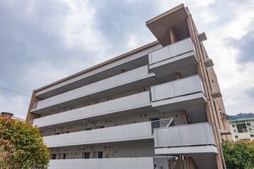 Typical standard apartment building in Japan