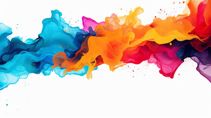 Abstract colorful ink splash background