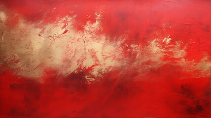 Artistic abstract hand painted multi layered red background