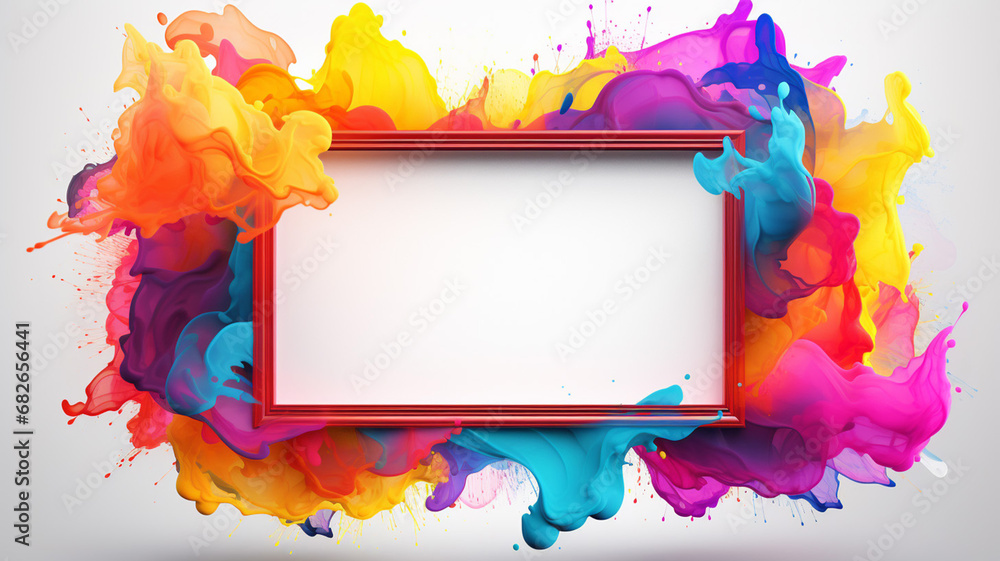 Wall mural dynamic color palette abstract frame