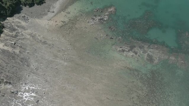 Beautiful Paradise Drone Aerial View Telok Melano Sarawak, Kampung Telok Melano was once a shelter during sea storms for traders from Sambas, Indonesia to Kuching.
