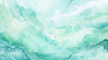 Fototapeta na wymiar Sea foam watercolor background illustration