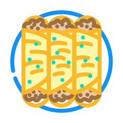 enchiladas mexican cuisine color icon vector. enchiladas mexican cuisine sign. isolated symbol illustration