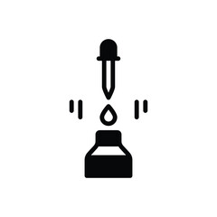 Black solid icon for serum 
