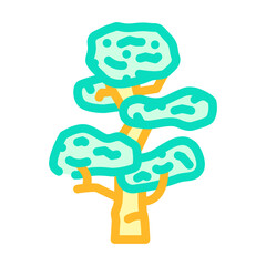 ebony jungle amazon color icon vector. ebony jungle amazon sign. isolated symbol illustration