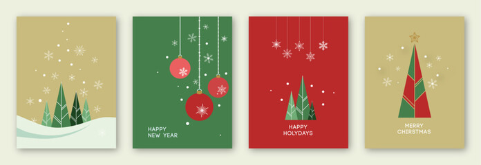 christmas greeting card set