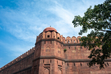 Fototapeta na wymiar Lal Qila - Red Fort in Delhi, India. UNESCO World Heritage Site