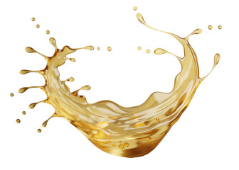 PSD Olive or Engine Oil Splash 3D Rendering