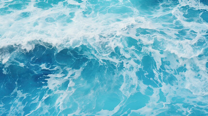 Fototapeta na wymiar Beautiful Close-up of an Ocean Wave. Generative Ai 