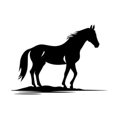 silhouette of a horse