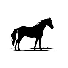 silhouette of a horse