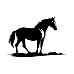 silhouette of a horse