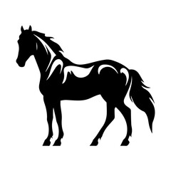 silhouette of a horse